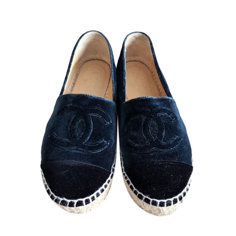 espadrille chanel bleu|espadrilles Chanel shop.